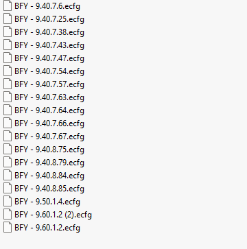 BFY ecfg files